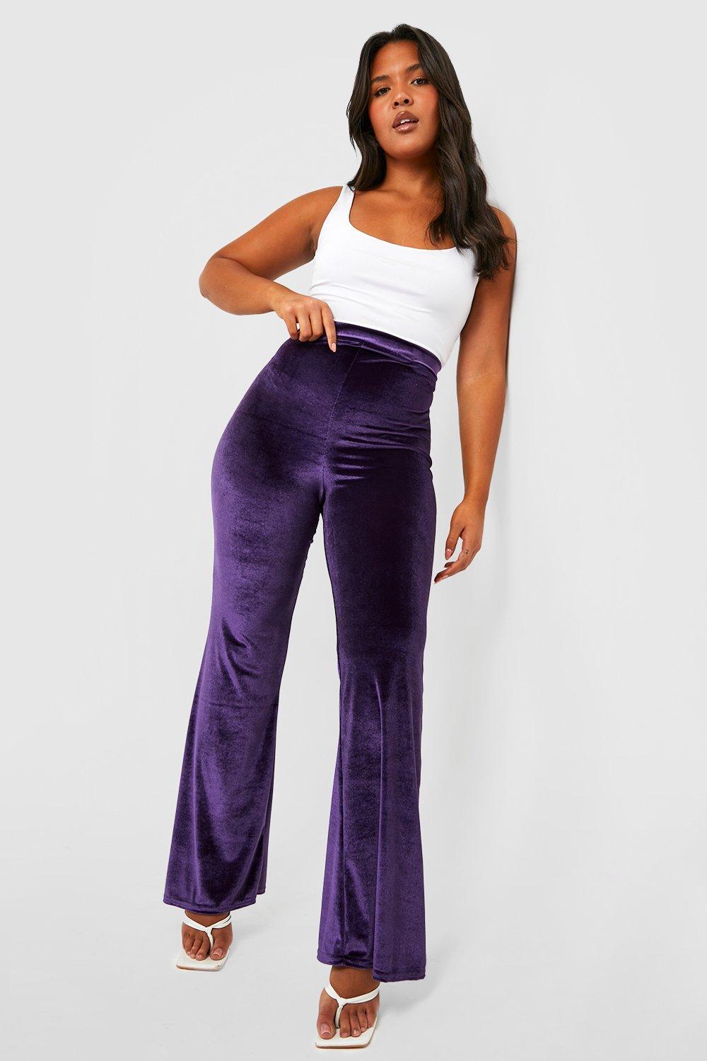 Purple velvet sale bell bottoms